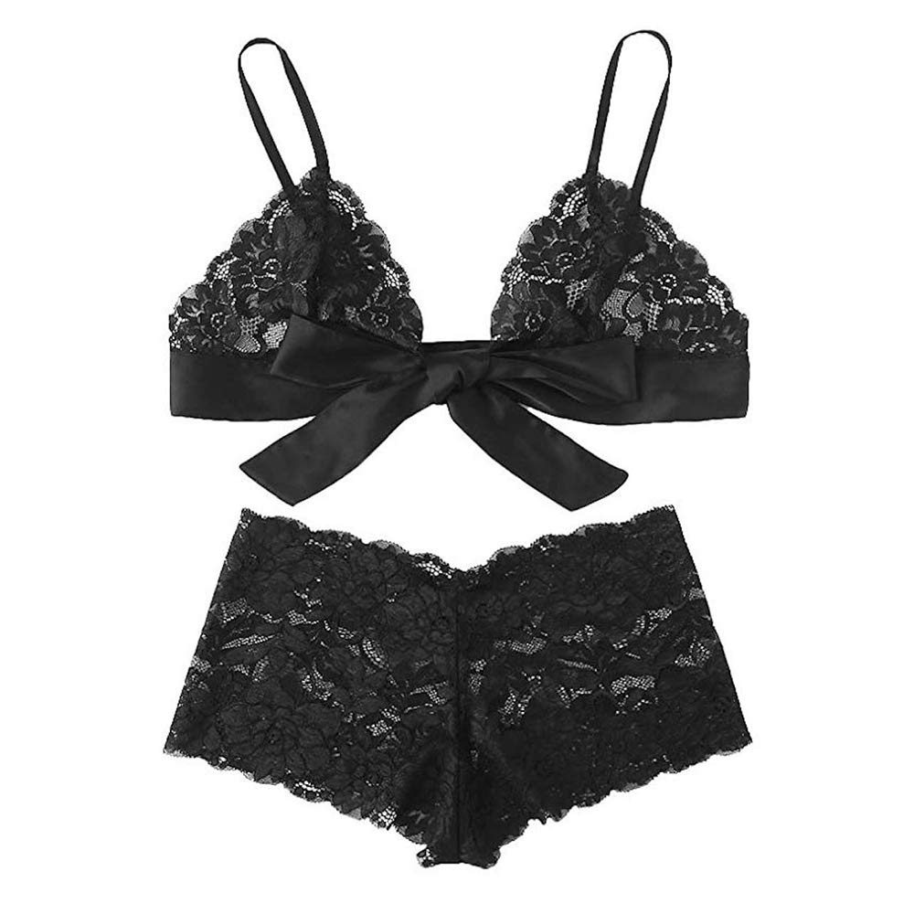 Lace Bralette Strappy Lingerie Set