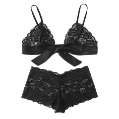 Lace Bralette Strappy Lingerie Set