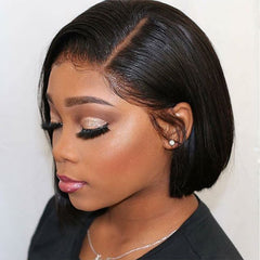 4*4 Short Lace Front Human Hair Wigs