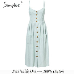 Simplee Elegant button women dress