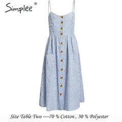 Simplee Elegant button women dress