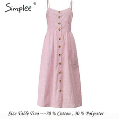 Simplee Elegant button women dress