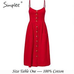 Simplee Elegant button women dress