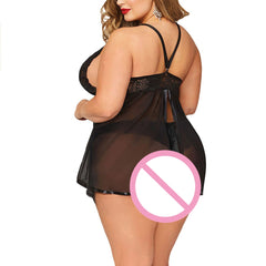 Plus Size Open Back Lingerie